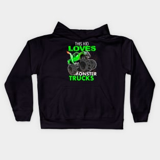 Youth Monster Trucks,this kid loves monster trucks, Boys car Boys and Girls Gift Kids Hoodie